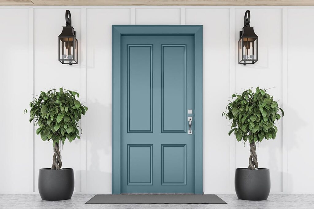 turquoise door